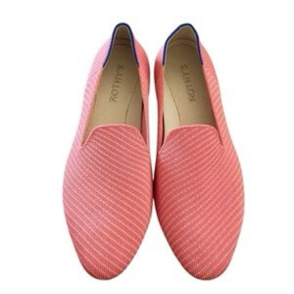 Rothy's Coral Pink Knit Flats